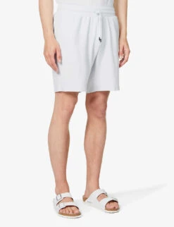 Augusto Terry-textured Cotton-blend Shorts -Metro Style Shop R04153585 HALOGENGREY ALT02