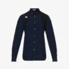 Alexander McQueen Harness Reinforced-panel Regular-fit Cotton-poplin Shirt -Metro Style Shop R04153614 INKBLUE M