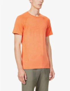 Lululemon Metal Vent Tech 2.0 Regular-fit Stretch-woven T-shirt -Metro Style Shop R04153887 ORANGECORAL ALT02