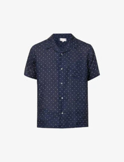 Milan 22 Cross-print Linen Shirt