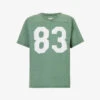 ERL Football Number-appliquéd Cotton-jersey T-shirt 1 ERL Football Number-appliquéd Cotton-jersey T-shirt -Metro Style Shop R04155778 GREEN M