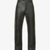 Bottega Veneta Intrecciato Straight-leg Regular-fit Leather Trousers