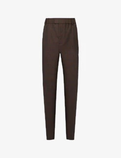 Bottega Veneta Belt-loop Slip-pocket Wide-leg Relaxed-fit Wool Trousers