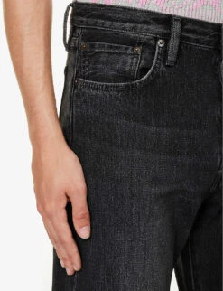 Acne Studios 1996 Faded-wash Regular-fit Jeans -Metro Style Shop R04158782 VINTAGEBLACK ALT04
