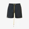Rhude Snakeskin-print Mid-rise Swim Shorts -Metro Style Shop R04160409 BLACK M