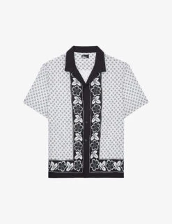 THE KOOPLES Graphic-print Relaxed-fit Woven Shirt