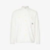 Zebra-embroidered Flap-pocket Regular-fit Organic-cotton Shirt -Metro Style Shop R04161310 WHITE M