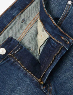Branded-hardware Faded-wash Regular Fit Recycled-polyester And Organic Denim-blend Jeans -Metro Style Shop R04161320 ANTIQUE ALT06