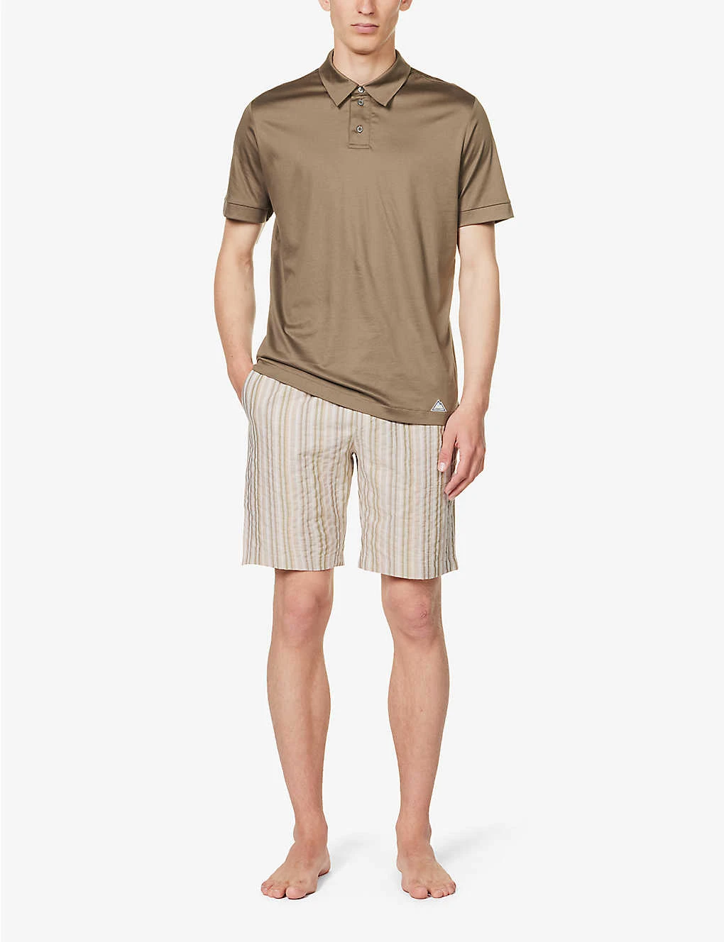 Branded-patch Short-sleeved Cotton-jersey Polo Shirt 4 Branded-patch Short-sleeved Cotton-jersey Polo Shirt - Image 2