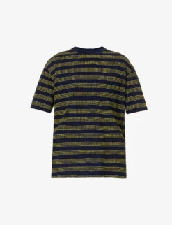 Pocket Tee Pique-stripe Cotton T-shirt