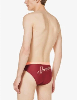 Speedo 7cm Logo-embroidered Swim Briefs -Metro Style Shop R04163350 OXBLOODSOFTCORAL ALT03