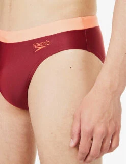 Speedo 7cm Logo-embroidered Swim Briefs -Metro Style Shop R04163350 OXBLOODSOFTCORAL ALT04