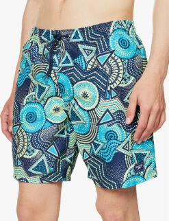 Speedo Watershort 45cm Geo-print Recycled-polyester Swim Shorts 11 Speedo Watershort 45cm Geo-print Recycled-polyester Swim Shorts -Metro Style Shop R04163357 NAVYAQSPRITZWHITE ALT04