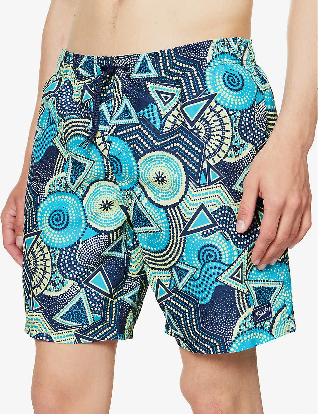 Speedo Watershort 45cm Geo-print Recycled-polyester Swim Shorts 7 Speedo Watershort 45cm Geo-print Recycled-polyester Swim Shorts - Image 5