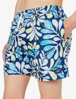 Speedo Watershort 40cm Abstract-print Recycled-polyester Swim Shorts -Metro Style Shop R04163365 BLUEAQUWHITESPRITZ ALT04