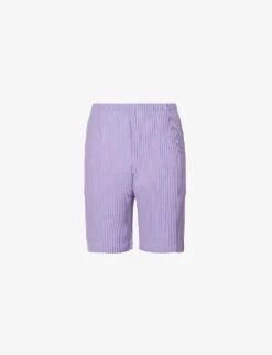 Pleated Dropped-crotch Knitted Shorts