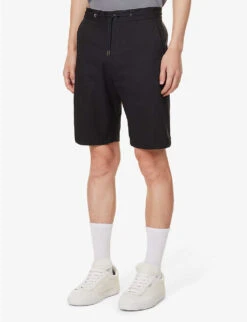 PAUL SMITH Darted Regular-fit Stretch-cotton Shorts -Metro Style Shop R04165114 VERYDARKNAVY ALT02