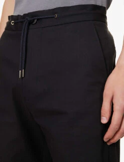 PAUL SMITH Darted Regular-fit Stretch-cotton Shorts -Metro Style Shop R04165114 VERYDARKNAVY ALT04