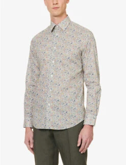 PAUL SMITH Liberty Floral-print Regular-fit Organic-cotton Shirt -Metro Style Shop R04165120 MULTICOLOURED ALT02