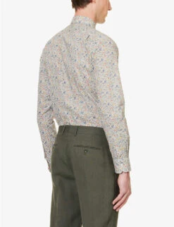 PAUL SMITH Liberty Floral-print Regular-fit Organic-cotton Shirt -Metro Style Shop R04165120 MULTICOLOURED ALT03