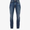 Nudie Jeans Lean Dean Tapered-leg Mid-rise Stretch-denim Jeans -Metro Style Shop R04165221 TROUBLEDSEA M