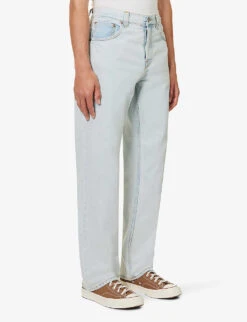Nudie Jeans Rad Rufus Brand-patch Relaxed-fit Jeans -Metro Style Shop R04165222 PALEBLUE ALT02