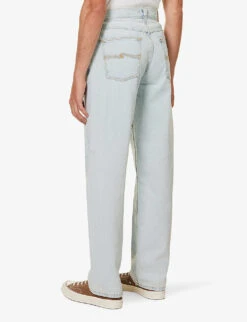 Nudie Jeans Rad Rufus Brand-patch Relaxed-fit Jeans -Metro Style Shop R04165222 PALEBLUE ALT03