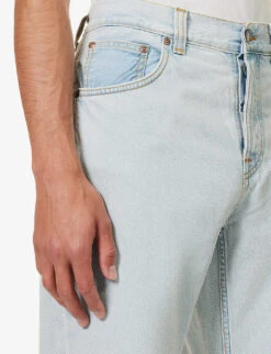 Nudie Jeans Rad Rufus Brand-patch Relaxed-fit Jeans -Metro Style Shop R04165222 PALEBLUE ALT04