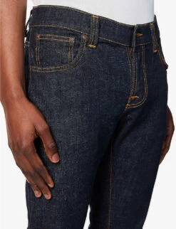 Nudie Jeans Tight Terry Tapered-leg Slim-fit Stretch-organic-cotton Denim Jeans -Metro Style Shop R04165227 RINSETWILL ALT04
