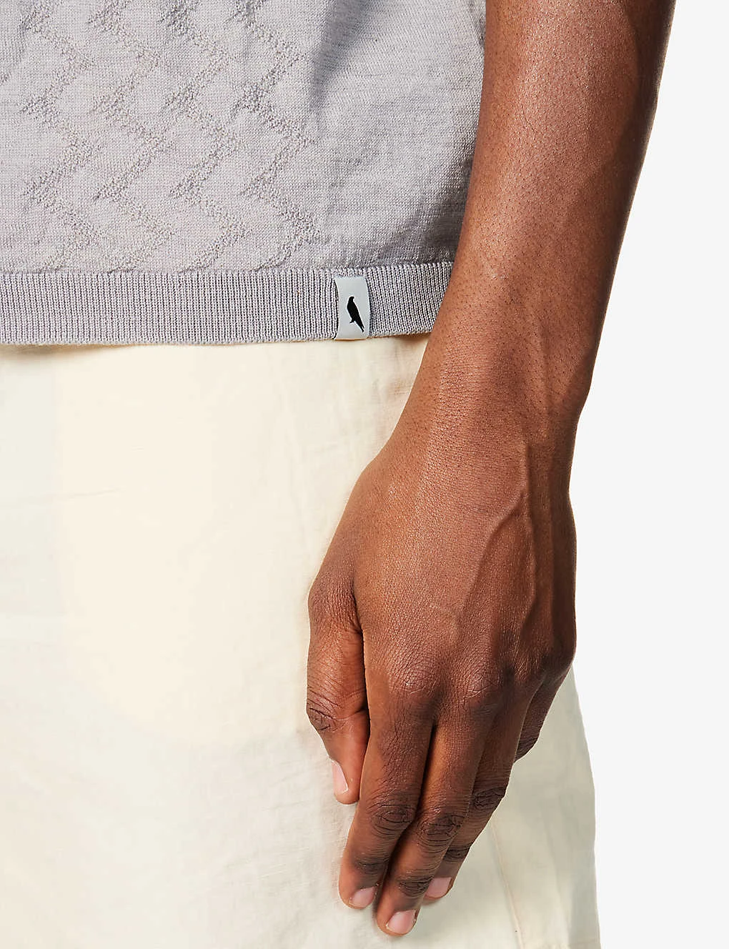 Short-sleeved Branded-tab Wool Polo Shirt 8 Short-sleeved Branded-tab Wool Polo Shirt - Image 6