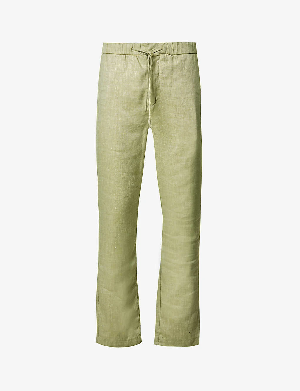 Oscar Drawstring-waistband Straight-leg Regular-fit Linen And Cotton-blend Trousers 3 Oscar Drawstring-waistband Straight-leg Regular-fit Linen And Cotton-blend Trousers