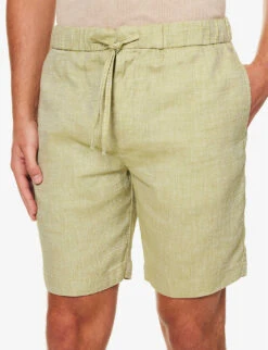 Felipe Drawstring-waistband Linen-cotton Blend Shorts -Metro Style Shop R04167467 LIGHTCELADONGREEN ALT04