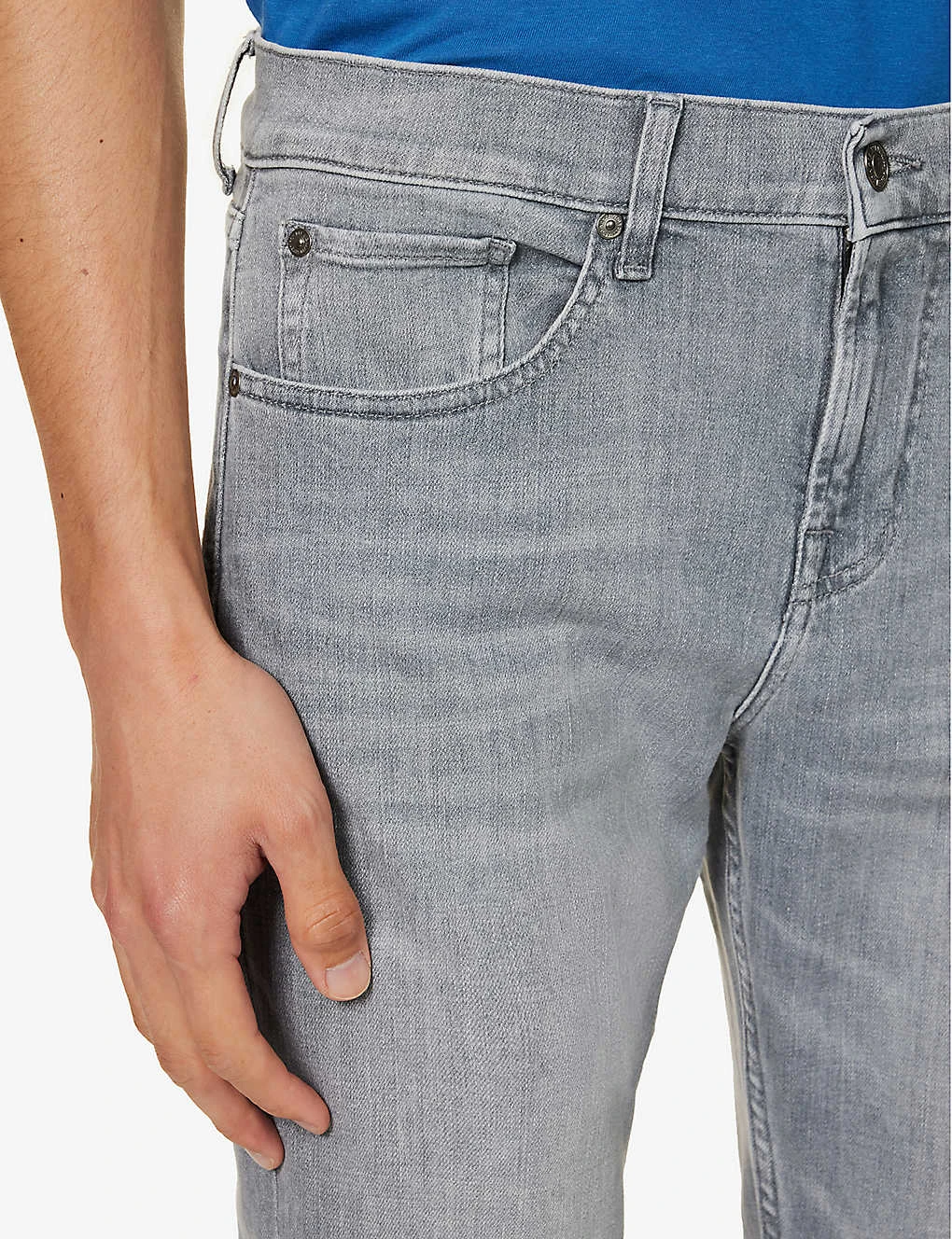 7 For All Mankind Stretch Tek Brand-patch Slim-fit Stretch-denim Jeans 7 7 For All Mankind Stretch Tek Brand-patch Slim-fit Stretch-denim Jeans - Image 5