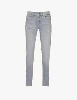 7 For All Mankind Stretch Tek Brand-patch Slim-fit Stretch-denim Jeans