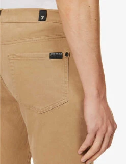 7 For All Mankind Slimmy Tapered Slim-fit Tapered Stretch-denim Jeans 14 7 For All Mankind Slimmy Tapered Slim-fit Tapered Stretch-denim Jeans -Metro Style Shop R04167708 BEIGE ALT05