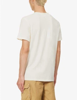 7 For All Mankind Featherweight Short-sleeved Cotton-jersey T-shirt -Metro Style Shop R04167717 WHITE ALT03