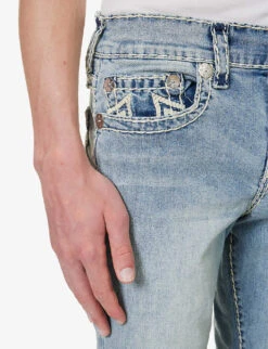 True Religion Ricky Straight-leg Slim-fit Stretch-denim Jeans -Metro Style Shop R04168101 DARBLIGHTWASH ALT04