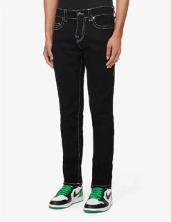True Religion Rocco Slim-fit Straight-leg Stretch-denim Jeans -Metro Style Shop R04168110 RINSEBLACK ALT02