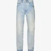 Paint-splattered Straight-leg Regular-fit Denim Jeans -Metro Style Shop R04168530 LTINDIGO M