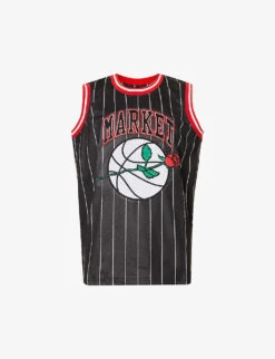 MARKET Rose Bowl Graphic-print Mesh Top