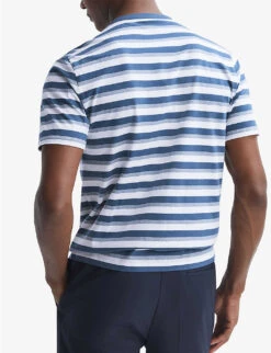 Reiss Dean Striped Cotton T-shirt -Metro Style Shop R04169157 BLUEWHITE ALT03