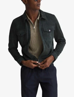 Reiss Ubud Half-zip Knitted Polo Shirt 9 Reiss Ubud Half-zip Knitted Polo Shirt -Metro Style Shop R04169230 TAUPE ALT02