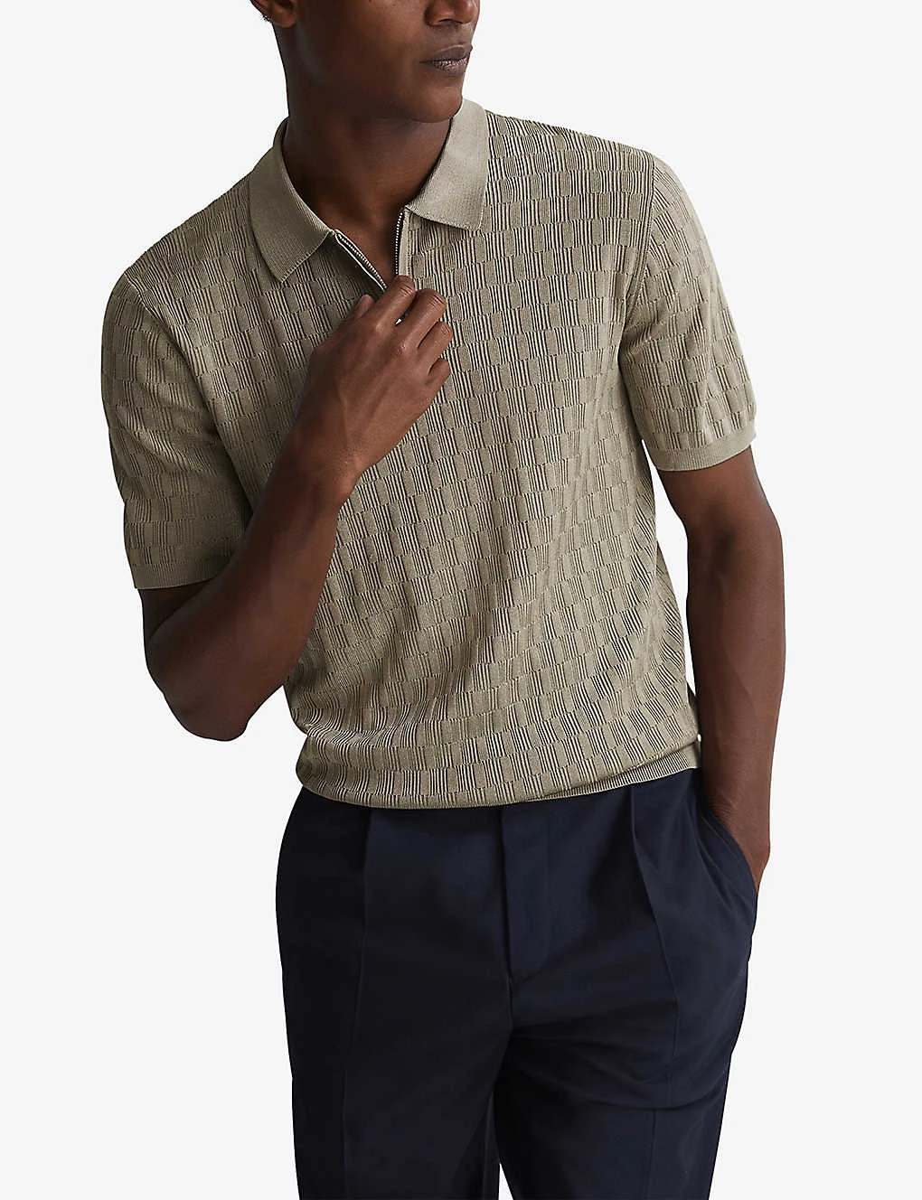 Reiss Ubud Half-zip Knitted Polo Shirt 7 Reiss Ubud Half-zip Knitted Polo Shirt - Image 5