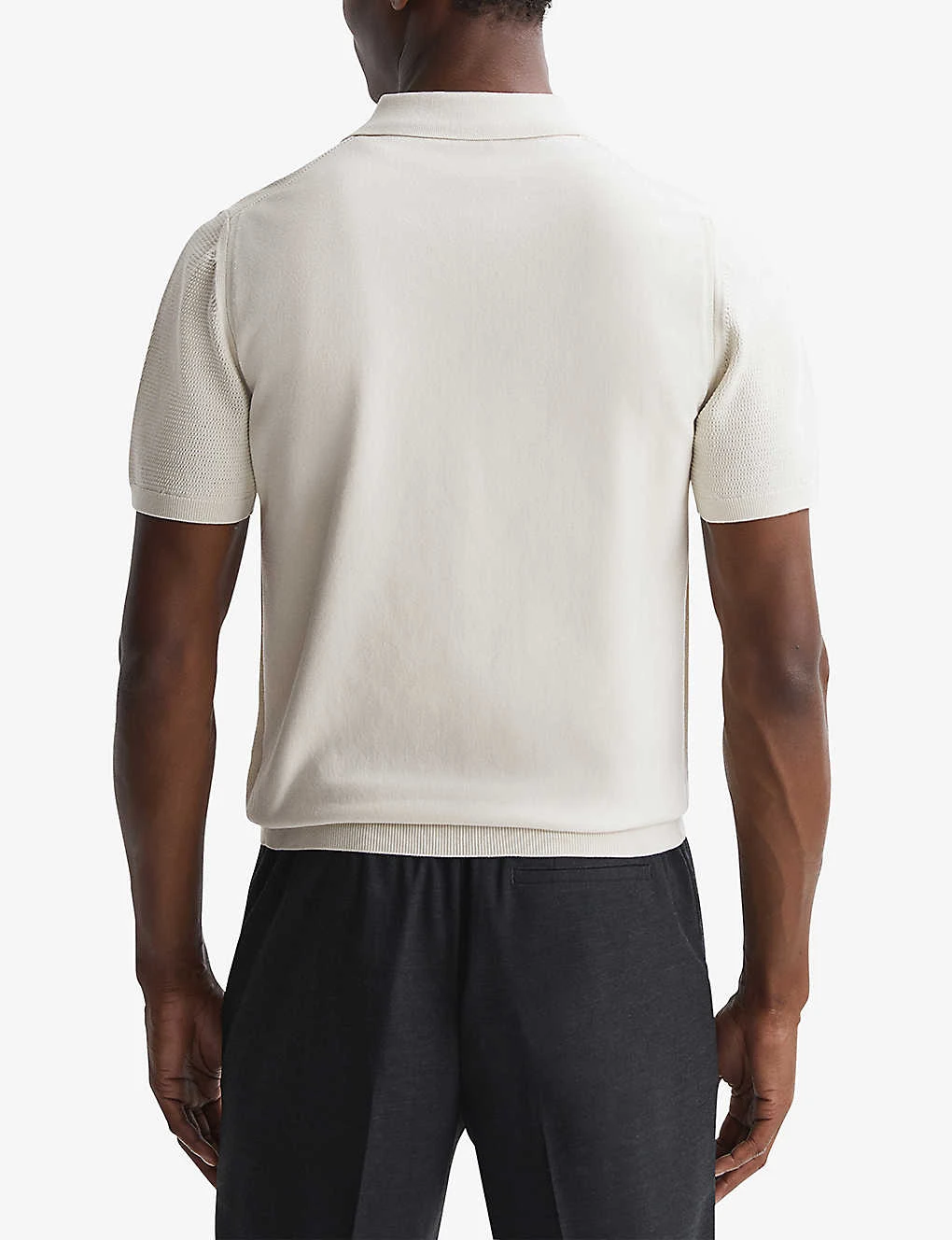 Reiss Walton Textured-knit Stretch-cotton Blend Cardigan 6 Reiss Walton Textured-knit Stretch-cotton Blend Cardigan - Image 4