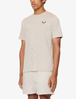 CASTORE Core Tech Logo-print Woven T-shirt -Metro Style Shop R04170798 SAND ALT02