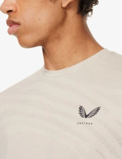 CASTORE Core Tech Logo-print Woven T-shirt -Metro Style Shop R04170798 SAND ALT04
