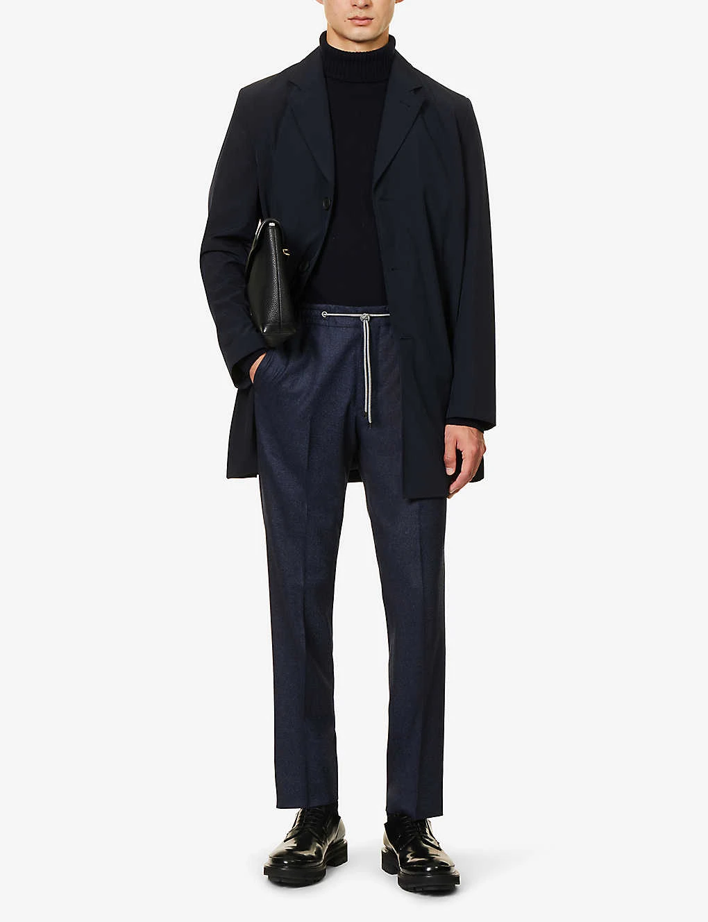 CORNELIANI Creased High-rise Straight-leg Regular-fit Wool Trousers 4 CORNELIANI Creased High-rise Straight-leg Regular-fit Wool Trousers - Image 2