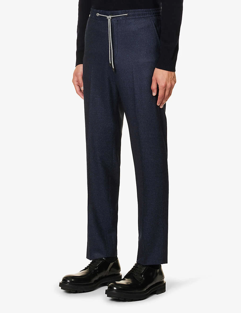 CORNELIANI Creased High-rise Straight-leg Regular-fit Wool Trousers 5 CORNELIANI Creased High-rise Straight-leg Regular-fit Wool Trousers - Image 3