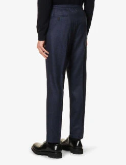 CORNELIANI Creased High-rise Straight-leg Regular-fit Wool Trousers 10 CORNELIANI Creased High-rise Straight-leg Regular-fit Wool Trousers -Metro Style Shop R04170928 NAVY ALT03