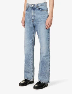 Flared-leg Mid-rise Organic Stretch-denim Jeans 10 Flared-leg Mid-rise Organic Stretch-denim Jeans -Metro Style Shop R04171484 VINTAGE97 ALT02